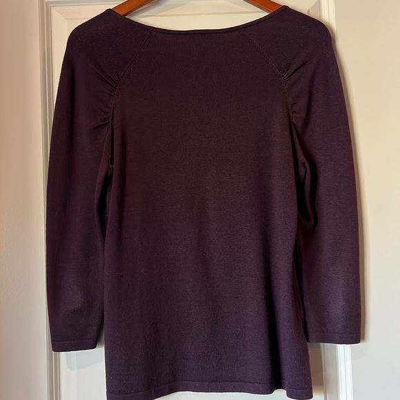 Purple Ann Taylor Knit Sweater M - Picture 4 of 4